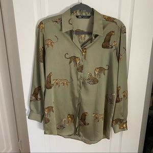 Zara Satin Button Up